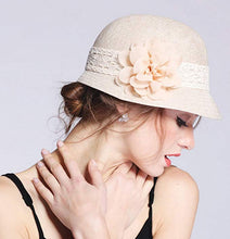 Load image into Gallery viewer, Epoch Women&#39;s Gatsby Hat With Lace Band and Flower