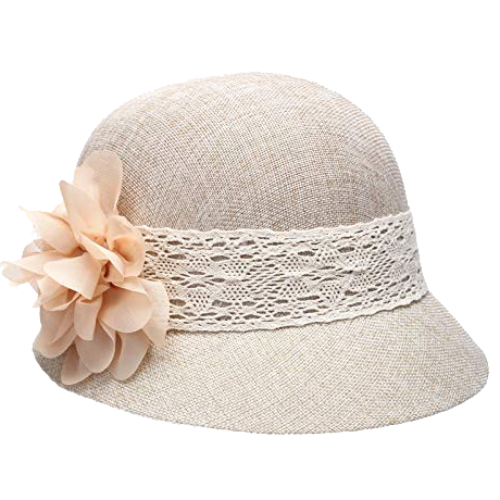 Epoch Women's Gatsby Hat With Lace Band and Flower